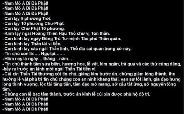 Cách xin trúng số độc đắc với bài văn khấn Thần Tài