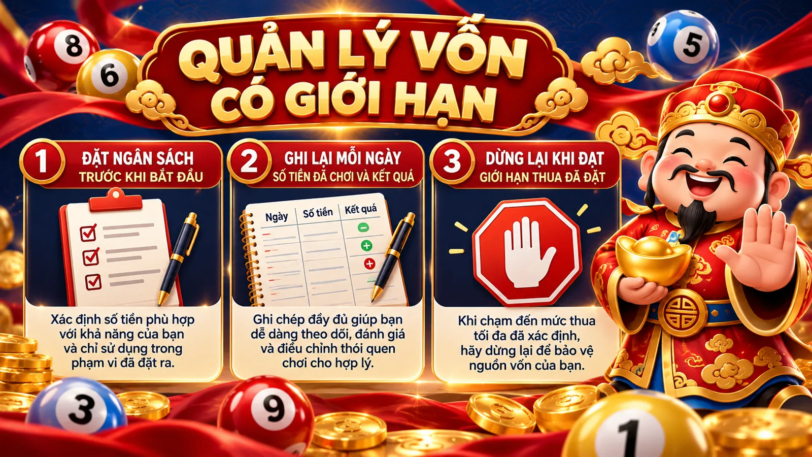 Minh họa quản lý vốn khi theo dõi một cặp số duy nhất với các mốc dừng và giới hạn chi phí