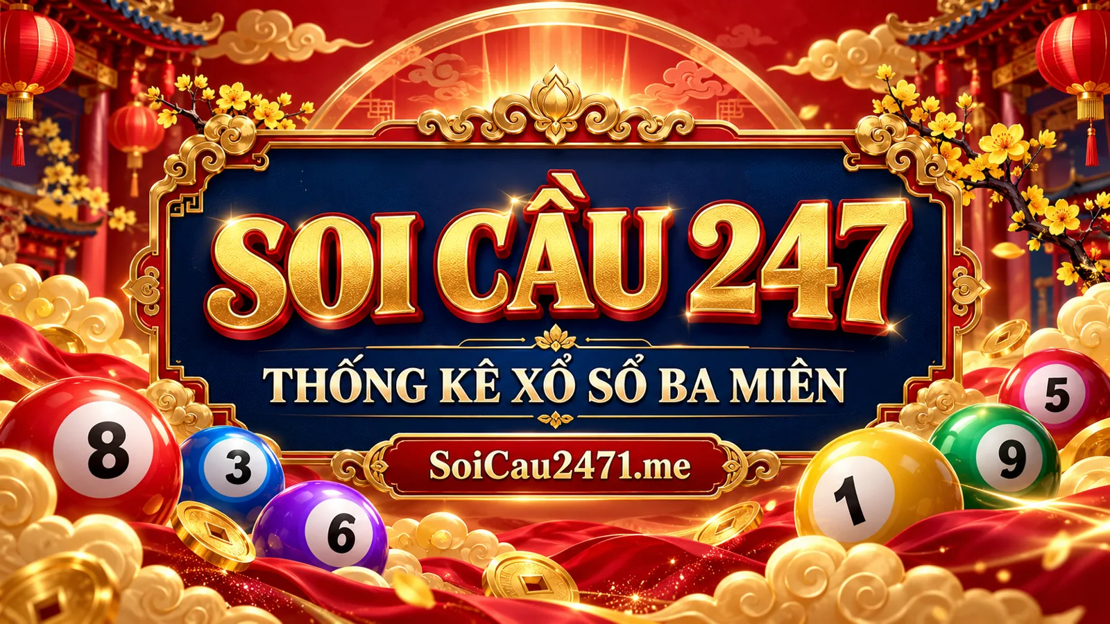 Soi Cầu 247 thống kê xổ số ba miền với các bóng số nhiều màu